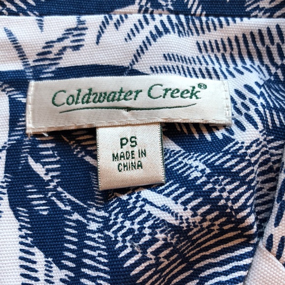 Coldwater Creek teal/white blazer - Picture 2 of 11